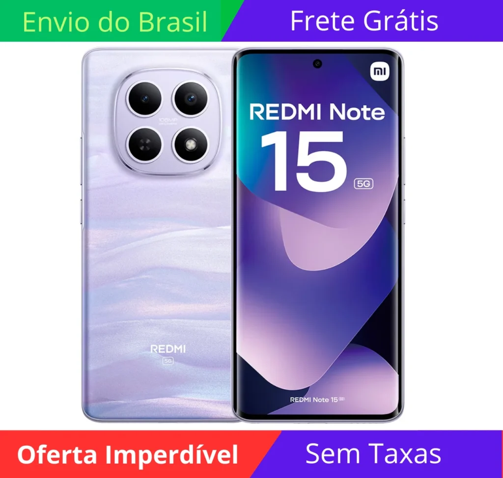 Xiaomi Redmi Note 15 5G 256GB 8GB RAM Roxo