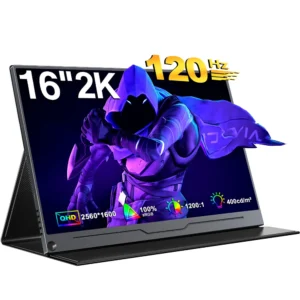 UPERFECT 2K 16 ''120Hz Monitor de jogos portátil 2560x1600 QHD Viagem Laptop Display USB C HD IPS Computador Secondo tela externa