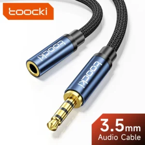 Toocki Cabo Extensor AUX P2 3.5mm Macho/Fêmea com Microfone