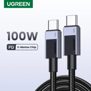 UGREEN Cabo USB-C 100W PD Carregamento Rápido