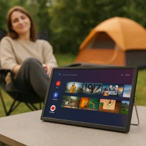 TV Android Portátil 15,4" Digital Wi-Fi para Viagens e Outdoor
