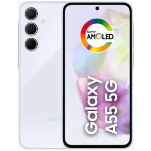 Smartphone Samsung Galaxy A55 128GB Azul Claro 5G 8GB RAM 6,6" Câm. Tripla + Selfie 32MP Dual Chip