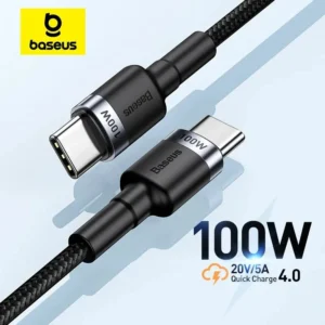 Cabo USB-C Baseus 100W PD 5A Fast Charge