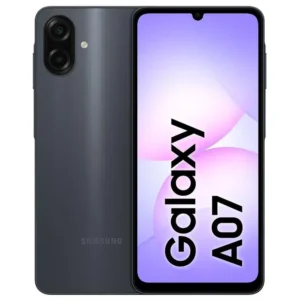 Smartphone Samsung A07 128GB Preto 4GB RAM Tela 6,7" Câm. Dupla + Selfie 8MP