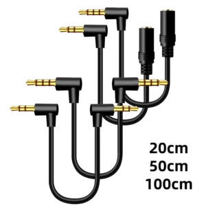 Cabo Auxiliar P2 3.5mm 90° TRS/TRRS Estéreo