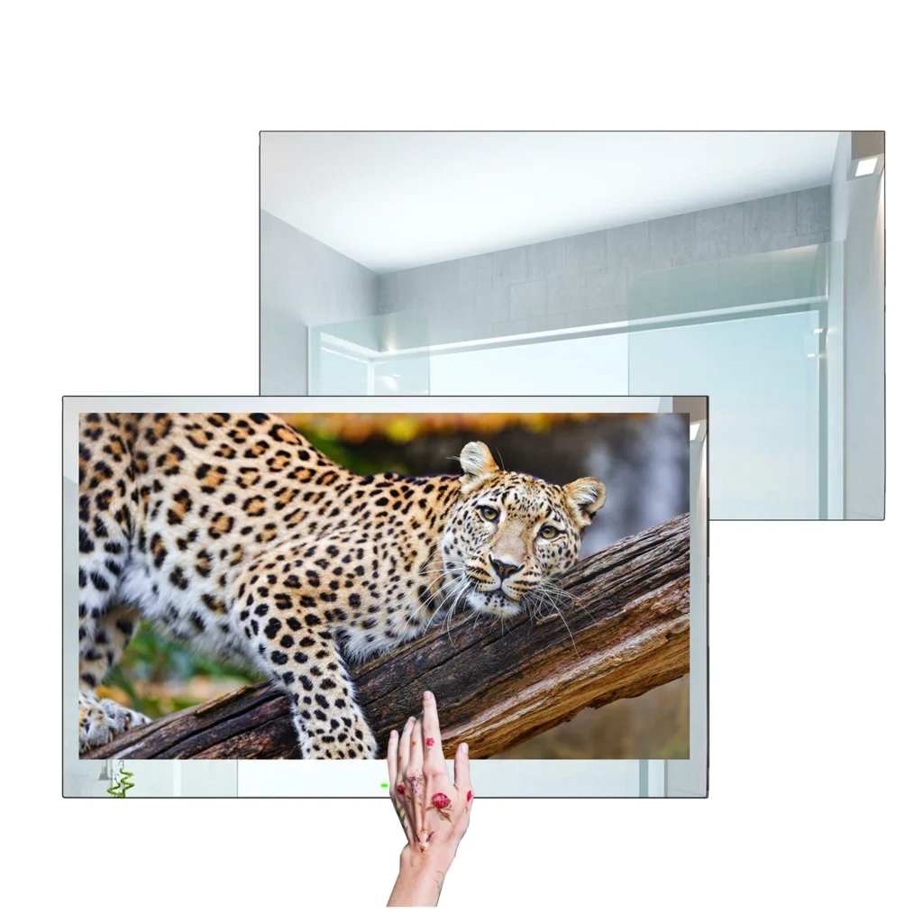 Smart TV Espelho 32" 4K Touch Android à Prova d’Água