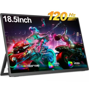 Monitor portátil UPERFECT 18,5 polegadas 1080p FHD HDR IPS Laptop Display HDMI USB C Tela externa com suporte de suporte rotativo Dual Alto -falantes VESA USB OTG para laptop PC Mac Phone Xbox Switch PS5