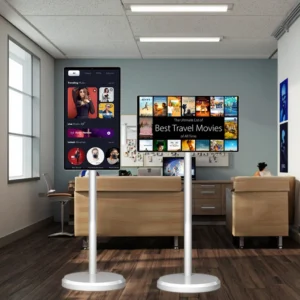TV LED Mini Smart Android de 21,5 Polegadas 4+64GB Branca Portátil