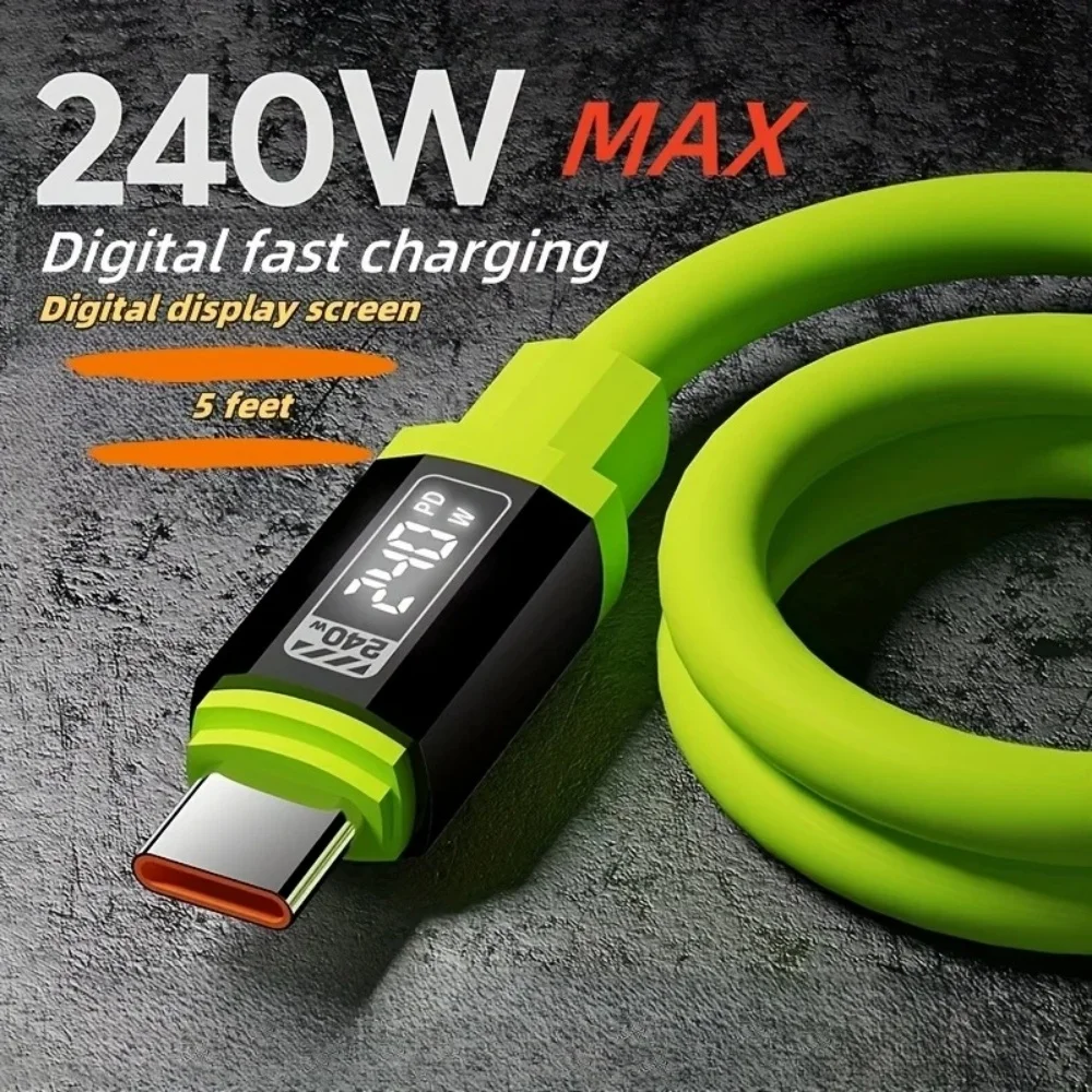 Cabo USB-C PD 240W Fast Charge e Dados