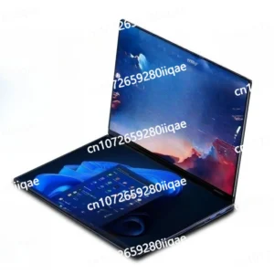 Novo 14 Polegada tela dupla computador portátil mini toque escrita portátil dobrável 6805 cpu