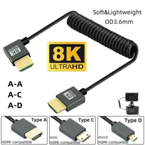 Cabo HDMI 8K UHD Alta Velocidade (Mini/Micro compatível)