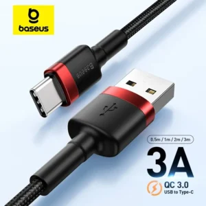 Cabo USB-C Baseus Fast Charge para Huawei/Xiaomi/Samsung