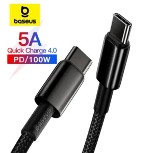 Cabo USB-C Baseus 100W PD Fast Charge