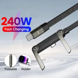 Cabo USB-C 2 em 1 240W Fast Charge angular