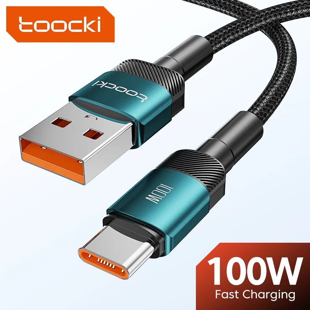 Cabo USB-C Toocki Fast Charge para iPhone/Android