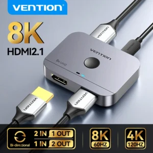 Vention Splitter HDMI 2.1 Bidirecional 8K/60Hz e 4K/120Hz 2x1