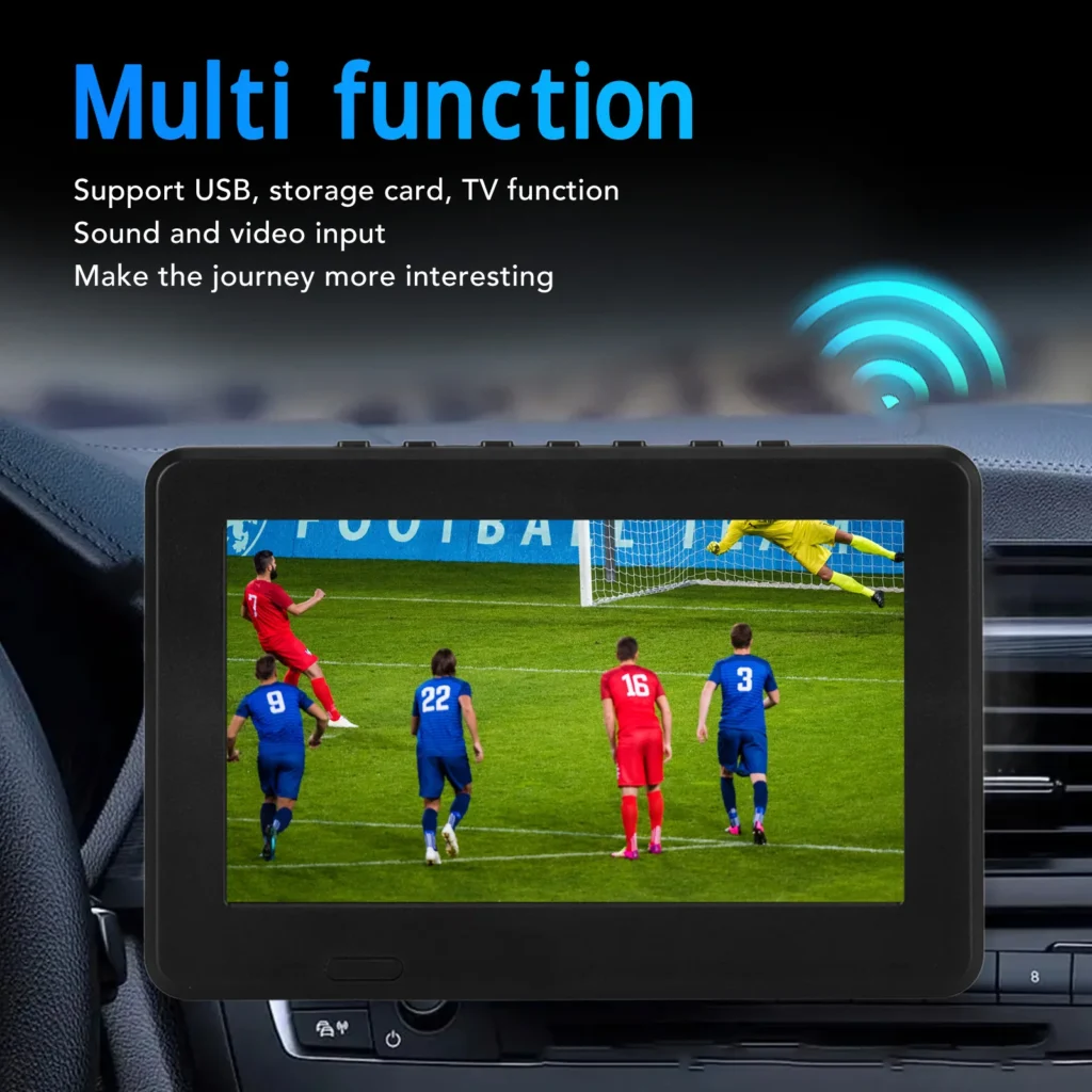 TV portátil digital 7" LED recarregável com USB, ATSC e 1080p
