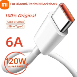 Cabo USB-C Xiaomi Original 120W Turbo Fast Charge