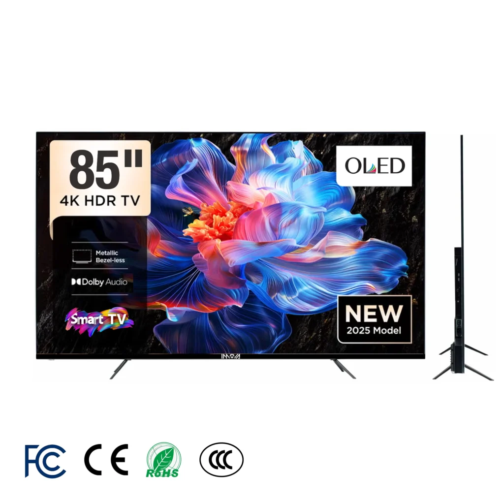 Smart TV OLED 4K UHD com Android, Wi-Fi, HDR10 e controle por voz (50" a 85")