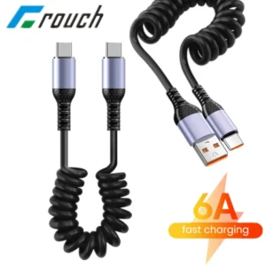 Cabo USB-C curto (25cm–1m) Fast Charge para carro/power bank