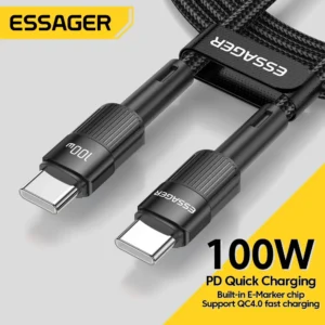 Cabo USB-C Essager PD 100W Fast Charge