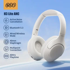 Fone de Ouvido Bluetooth Headphone ANC QCY H3 Lite