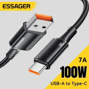 Cabo USB-C Essager 7A Fast Charge PD 5A