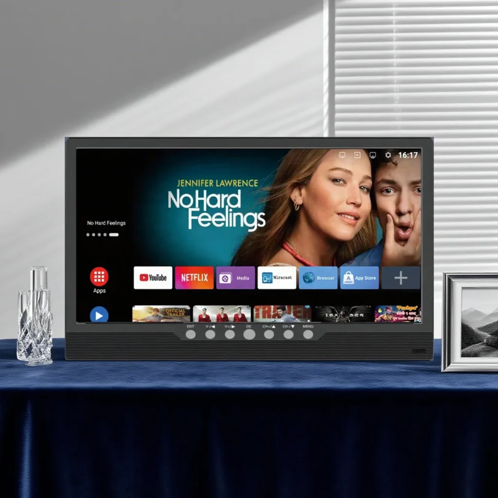 Smart TV portátil 20" Android com bateria para carro e camping