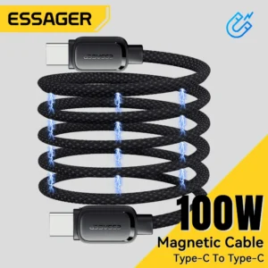 Cabo USB-C Essager 100W Magnético Retrátil