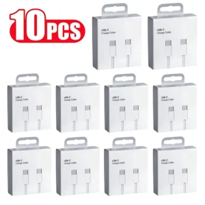 Kit 10 Cabos USB-C 60W PD Trançados Fast Charge