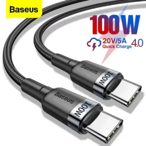 Cabo USB-C Baseus 100W PD 5A Fast Charge