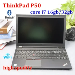 2025 usado laptop de diagnóstico thinkpad p50 i7 6820 16g/32g ram com wifi bluetooth 15.6 tela ips trabalho para alldata star c4 c5